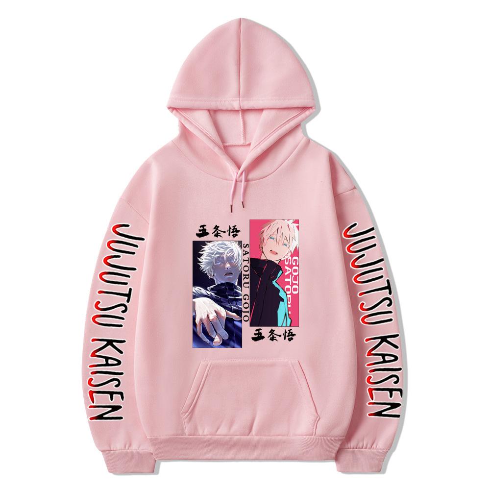 Gojo Satoru Jujutsu Kaisen Manga Graphic Printed Hoodies Vintage Hooded Oversized Long Sleeves Cotton Hoodie Men Women Clothes