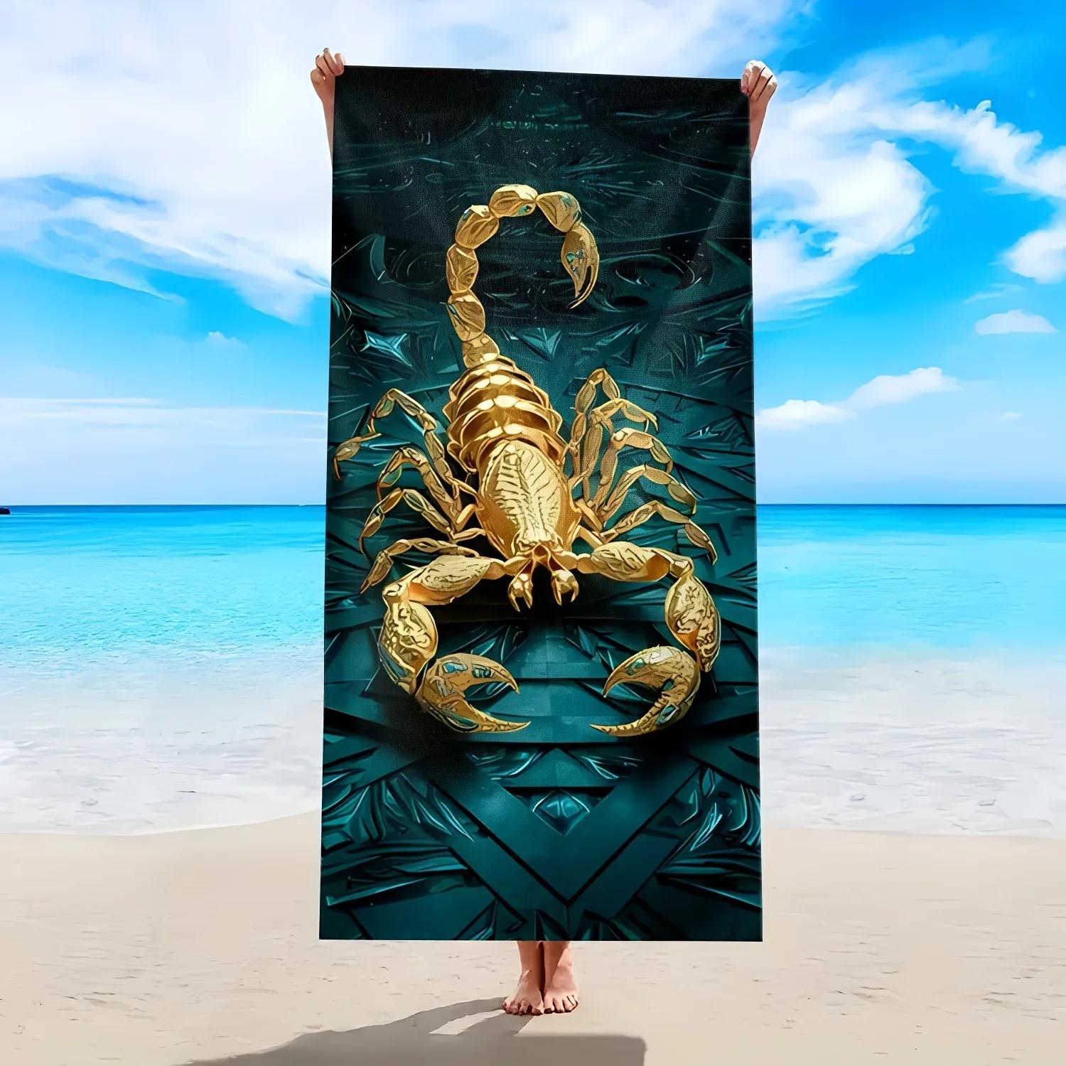 

Golden Scorpion Beach Towel: A Striking Accessory for Your Next Beach Adventure! Suitable for towels, bath towels, beach towels W40*H60(CM)