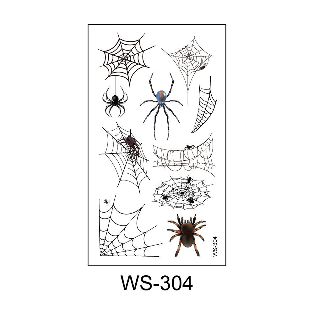 

5pcs Waterproof Funny 3D Spider Tattoo Stickers Sweatproof Halloween Realistic Scary Spider Web Temporary Tattoo Stickers