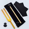 Gold 432HZ Aluminum Alloy Colored Tuning Fork with Triangle Shape.