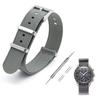 Jumpsunfun 20mm Military Nylon Watch Band for Omega X Swatch Speedmaster MoonSwatch, Gray
