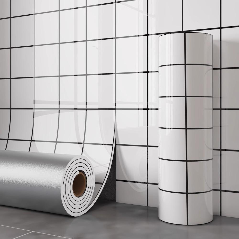 New Imitation Marble Wallpaper Self Adhesive Oil-proof Wall Stickers Tile Effect Waterproof Wall Paper for Decorating Walls