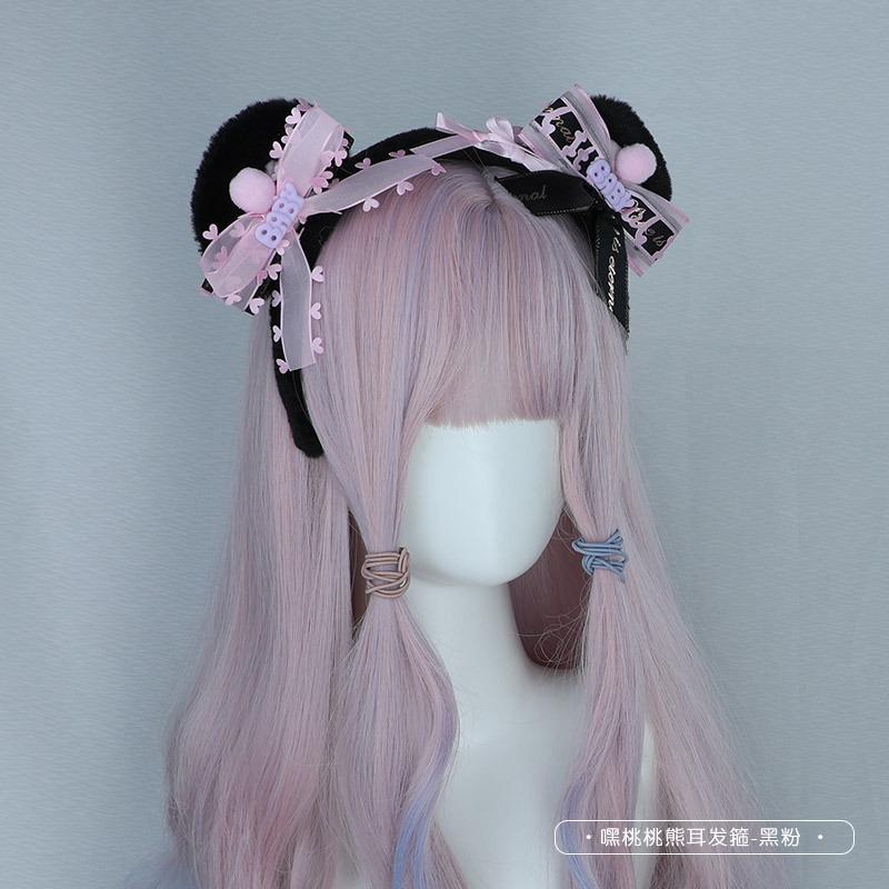 Ein handgemachtes japanisches niedliches Plüschbärenohr Olita Kopfschmuck Cosplay-Accessoires Tierohr Stirnband