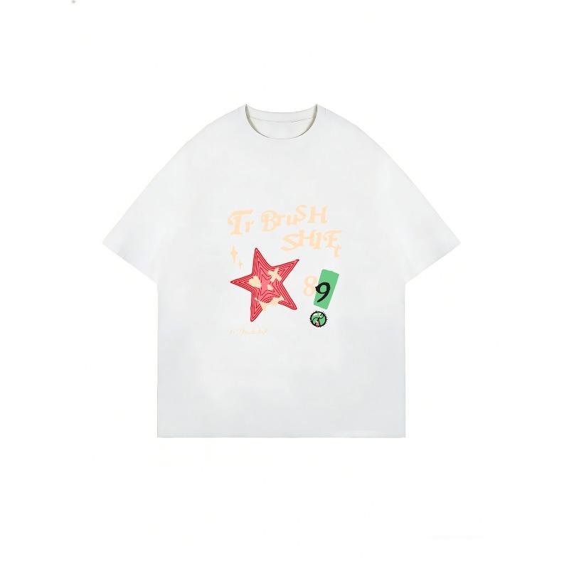 Oversized T Shirt Black Tr Brush Star 89 Graphic Print Casual Wear For Women Street Style Fashion Top Summer Outfit