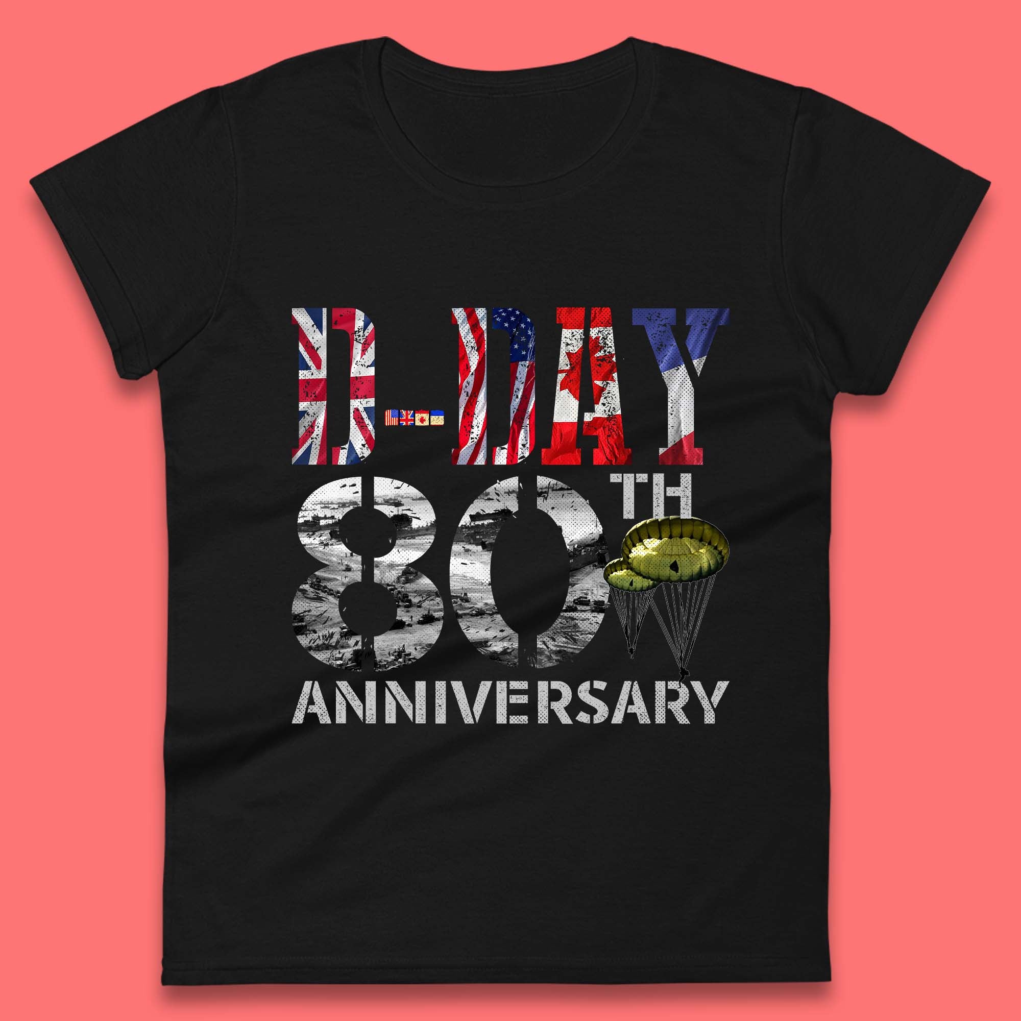 D-Day 80th Anniversary Womens T-Shirt Mens Tops Tees Unisex M