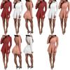Elegant Womens Fashion Casual Romper Dress Lace Long Sleeve Sexy Short Jumpsuit