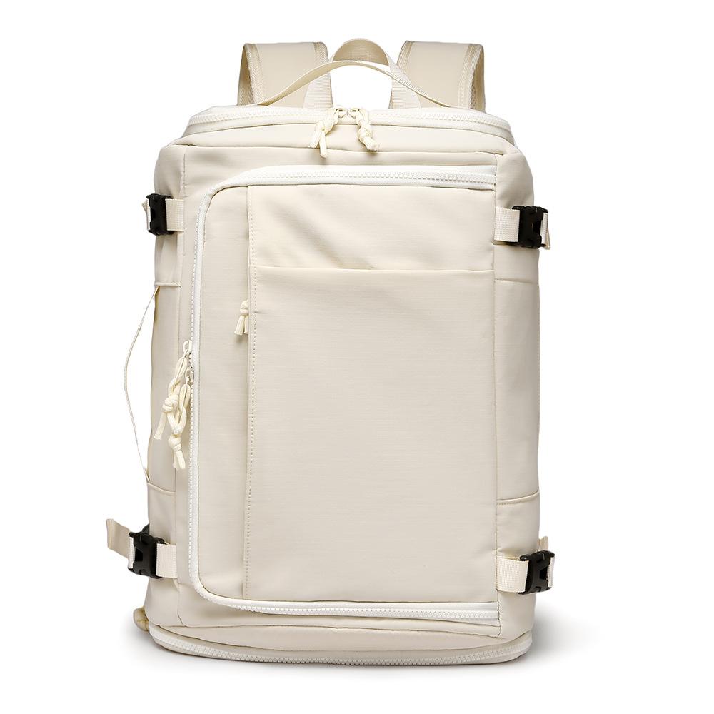Box-style Open Bag Outdoor Simple Backpack Breathable and Burden-reducing Shoulders Large Capacity Men's Bag USB Independent Shoe Bin