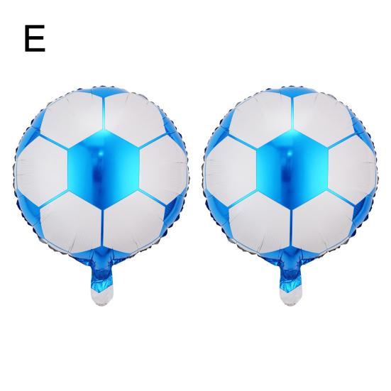 2Pcs Festival Balloons Inflatable Lightweight Multiple Ball Patterns Multi-style Reusable Decoration Aluminum Sports Themed Happy Festival Balloons