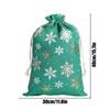 Gold Foil Christmas Gift Bag Medium Burlap Bags With Drawstring Christmas Candy Pouch For New Year Wedding Birthday Party