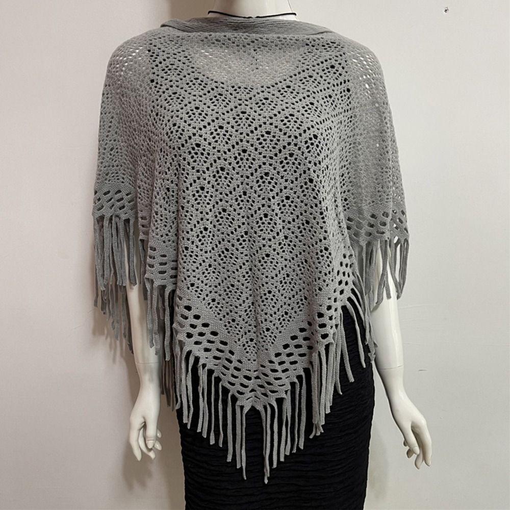 Windproof Thermal Neck Warmer Bib Temperament Cardigan Triangle Scarves Shawl  Women Lady Girl