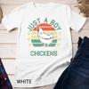 Kids Chicken Shirt Kids Just A Boy Who Loves Chickens Farm Gifts Unisex T-shirt 7