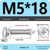 304 Stainless Steel Phillips Round Head Screw with Flat Washer M3/M4/M5/M6