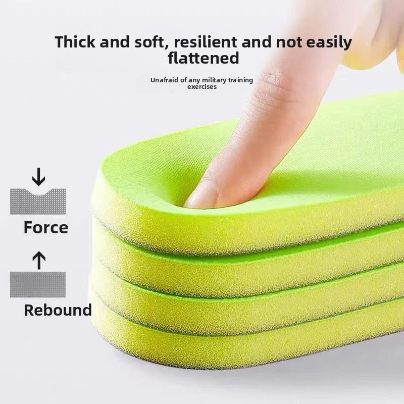 Thick Sports Shoe Insoles for Men Women Super Soft Cloud Feeling High Elastic Shock Absorbing Breathable Sweat Absorbing Foot