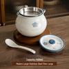 LISM Double-Handle Kitchen Storage Jar with Spoon and Lid