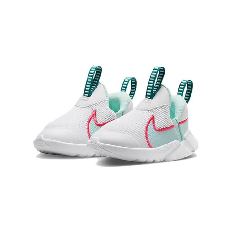 Nike Flex Plus 2 TD Mesh Slip Resistant Anti Kick Low top Baby & Toddler Shoes White Cyan Red Infant And Toddler DV8998-101