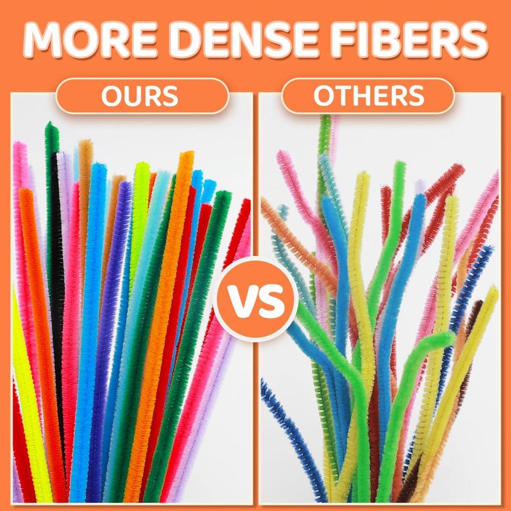 200 Stück Pfeifenreiniger, Pfeifenreiniger für Bastelarbeiten, Bastelbedarf Mehrfarbige Chenille-Stiele für Kunst & Handwerk Weihnachts-DIY-Projekte(12 Zoll*6mm, 20 Farben)