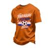 Men's Casual Short Sleeve T-Shirt with Multi- Print Design for Sports Fan Support