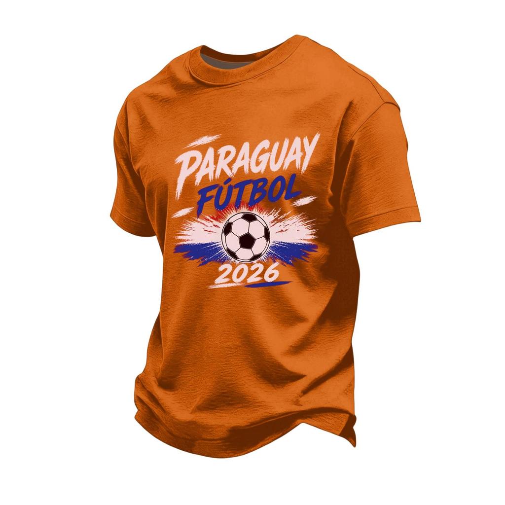 Men's Casual Short Sleeve T-Shirt with Multi- Print Design for Sports Fan Support