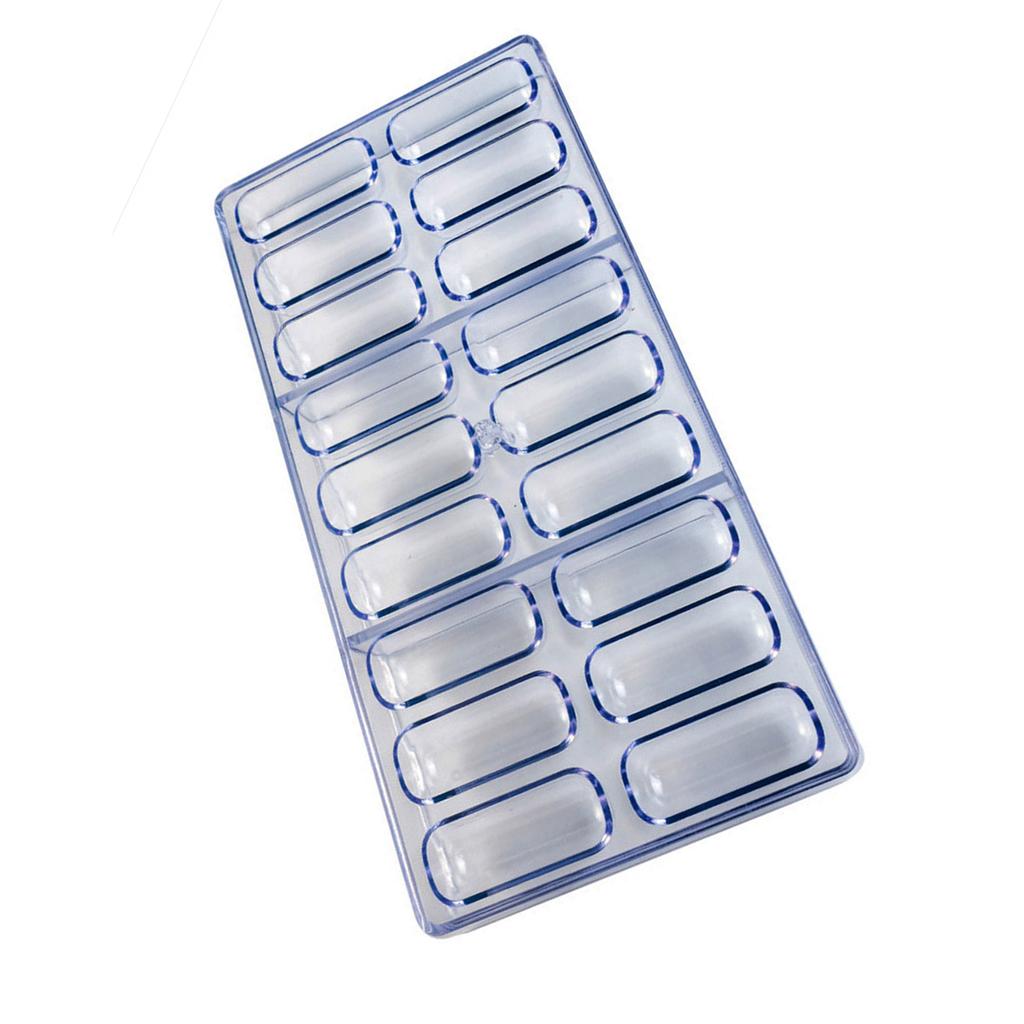 18 Slot Mold for Chocolates Jellies Food Grade Plastic Polycarbonate Candy Mould for Baking Enthusiasts Kitchen Tool