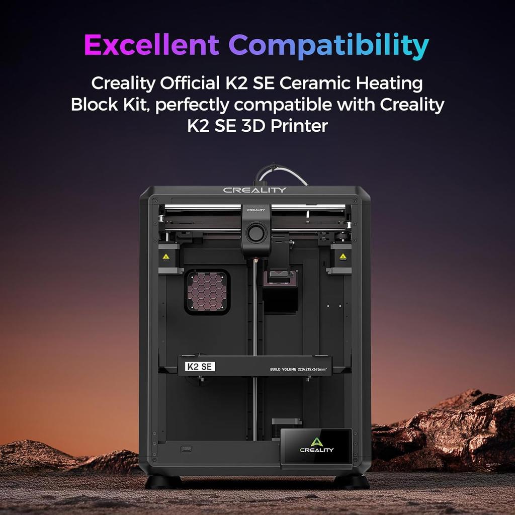 Creality K2 SE Ceramic Heating Block Kit Quick-swap Nozzle 300°C High Temperature All-Metal Integrated Extruder Hotend for K2SE