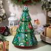 Christmas Tree Tin Candy Box With Metal Storage Container For Holiday Decorations