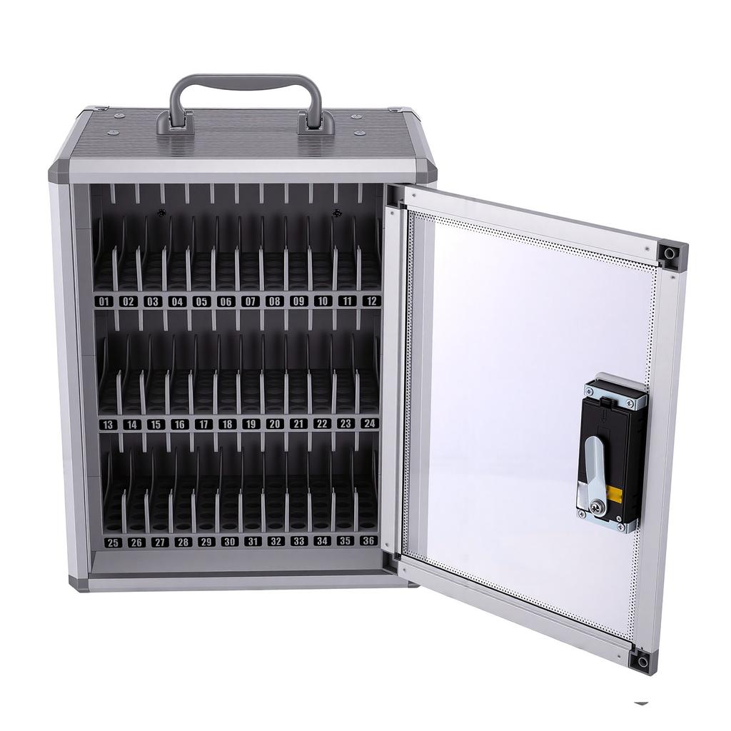 36 Compartments Phone Lock Box Portable Wall Mountable Storage Electronic Password Phone Box for Office School