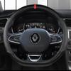 Auto Lenkradabdeckung PU-Leder+Kohlefaser 38cm Für Renault Scenic 1 2 3 4 Grand Scenic Megane Auto Zubehör