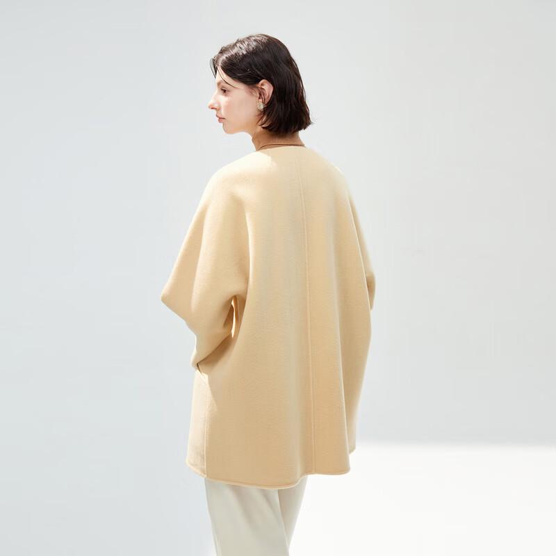 Qiusui Yiren Women's 100% Wool New Chinese Style Double-faced Coat