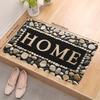 Anti-slip doormat, pebble design - waterproof, stain-resistant, machine-made rectangular floor mat for indoor/outdoor entrances