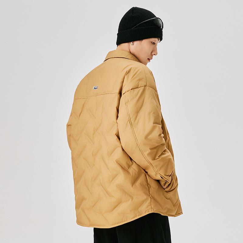 2025 Stylish Men's Loose-Fit Lightweight Warm White Duck Down Jacket - Youth Trendy Plus Size Shirt