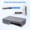 Für PS5 Slim Spielekonsole Oxford-Stoff Kratzschutz Horizontale Staubschutzhülle Silikon-Staubstopfen für PS5 Slim Zubehör