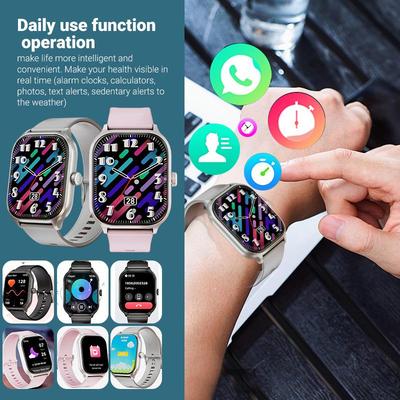 „Smartwatch zur Gesundheitsüberwachung für Erwachsene: Verfolgt Blutdruck, Sauerstoff, Bluetooth-Anrufe, Musik, Sport und Spiele mit Schrittzähler"