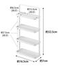 Yamazaki Glasses Accessory X D7 X Tower Accessory Small 4298 & Tray, 4-Tier, White, Approx. W16.5 H32.5cm, Style, Storage, Organizer,