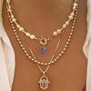 Fashionable Necklace Multiple Layer Necklace Elegant Party Necklace Alloy Texture Trendy Fashion Jewelry for Daily Party