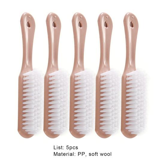 5Pcs Laundry Brushes Soft Bristles Good Cleaning Effect PP Material Hanging Type Easy-to-Hold Sneaker Cleaning Brush Home Supplies