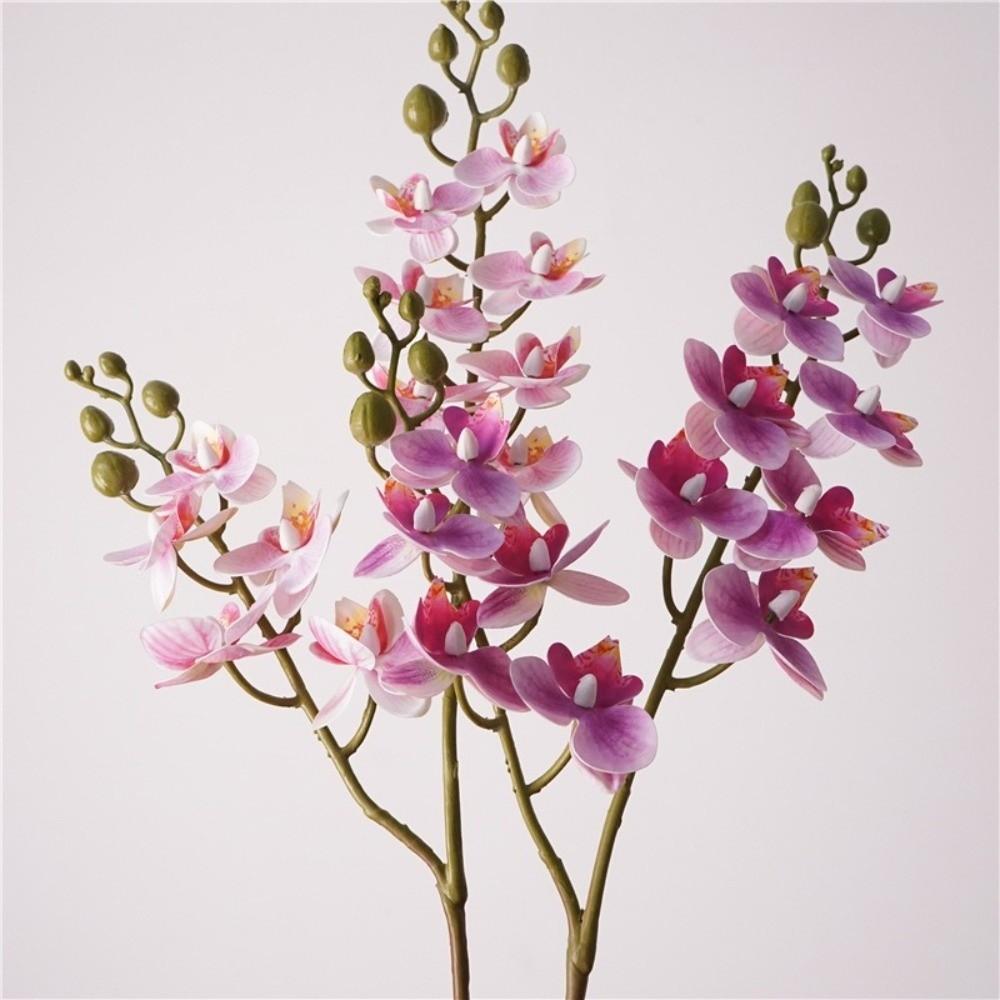 12 Heads Artificial Phalaenopsis Flower Single Branch Flower Arrangement Simulation Butterfly Orchid Moth Orchid DIY