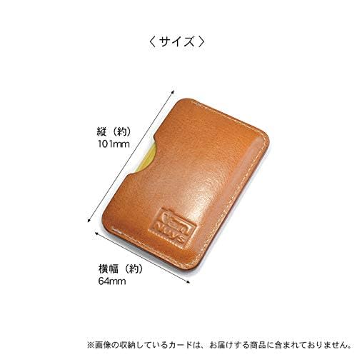 VanNuys Vintage Oiled Leather Compact Double-Sided Card Case (Vintage Black)