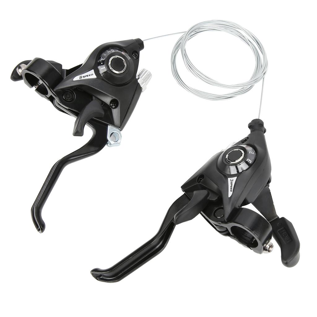 WAKE Bicycle Shifter Brake MTB Road Bike Riding Cycling Disc Brake Levers with Shift Cable3X8 24