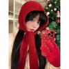 Autumn And Winter Balaclava Hat Children, Scarf One-Piece Hooded Shawl With Woolen Hat For Warmth, Ear Protection, And Neck Scarf