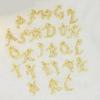 European & American Gold-Plated Copper Zircon Letter Necklace - High-End DIY Jewelry Accessory