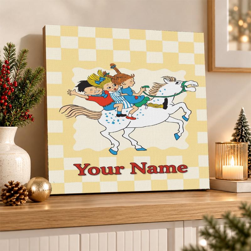 Pippi Longstocking Custom Name Text 5D Diamond Painting Kit DIY Full Drill Diamond Art Decoration