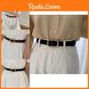 Chic Minimalist Ladies Pu Chain Rectangle Buckle Vintage Waist Belt For Dresses