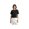 Li Ning Fitness Series Solid Color Short Sleeve Round Neck T-Shirt Women Tops Black ATSS412-3