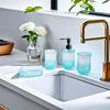4 Pieces Lotion Dispenser Toiletries Storage Case Modern Toothbrush Holder Soap Dish Toothbrush Cup for Hotel Countertop Vanity