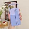 For Samsung Galaxy Z Flip 4 3 Case Luxury Contrasting Colors Leather Retractable Wrist Strap Folding Shockproof Protection Cover