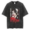 Heißes Anime Dandadan Ayase Momo Print Gewaschenes T-Shirt Herren Damen Hohe Qualität T-Shirts Gewaschenes Baumwoll-T-Shirt Harajuku Männliche Tops Tee
