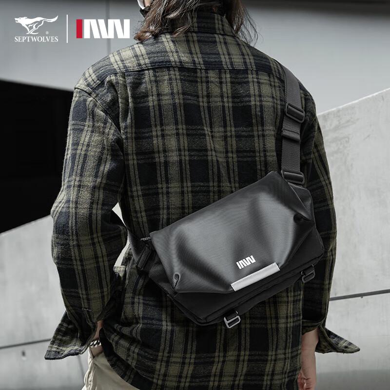 SEPTWOLVES Men s Casual Messenger Chest Bag