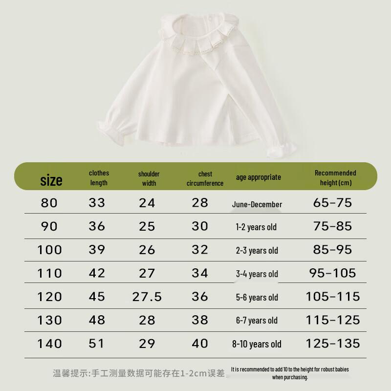 Girls' Cute Lace Trim Round Neck Long-Sleeve Top