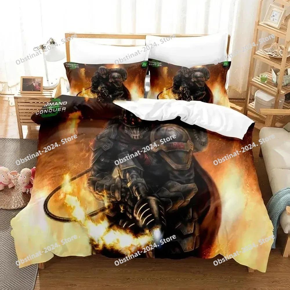 3D Game Command And Conque Bedding Set Duvet Cover Bed Set Quilt Cover Pillowcase Comforter king Queen Size Boys Adult