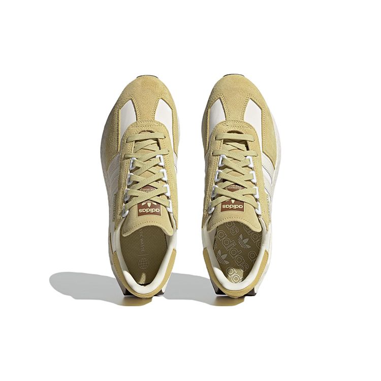 Adidas Originals Retropy E5 Fabric Leather Suede Casual Non-Slip Durable Low-Top Lifestyle Shoes Women Sneaker White Yellow GY9919